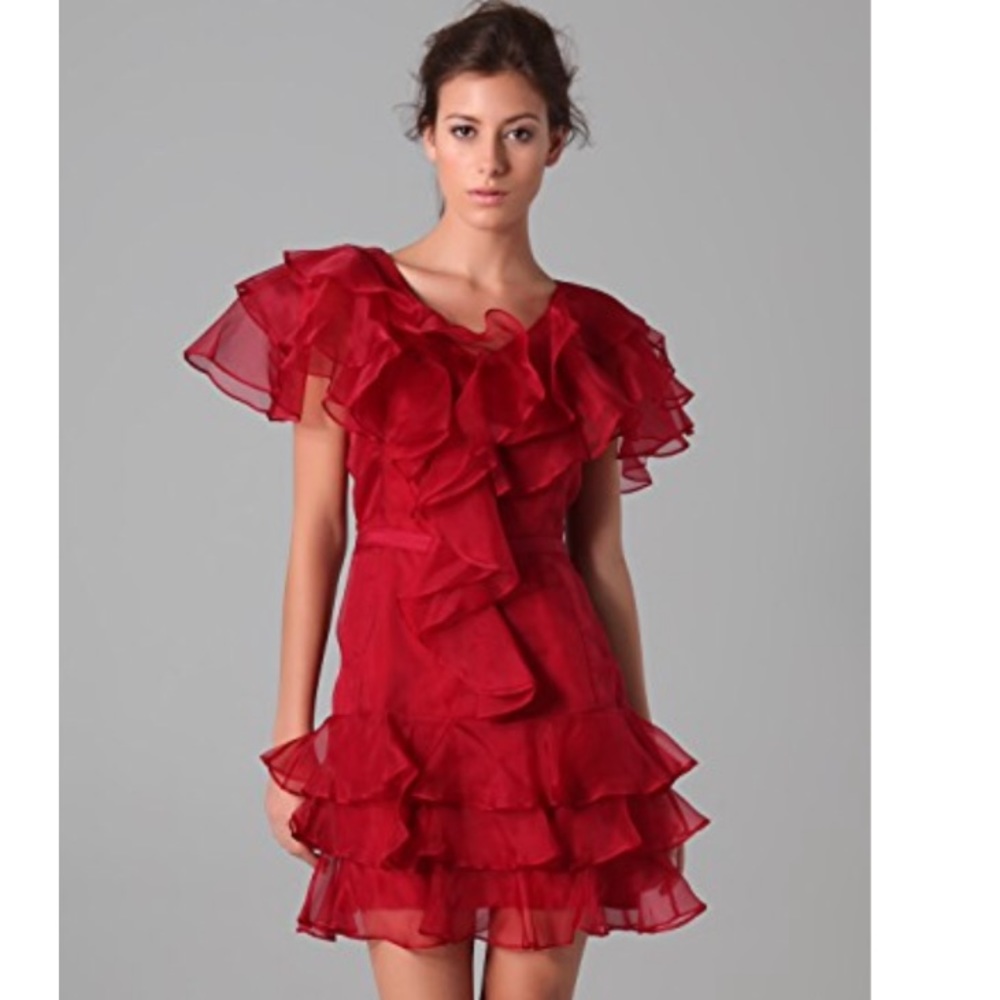 Rachel Zoe $458 ruffle organza party dress